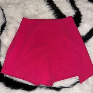 Pink Asymmetrical Skort